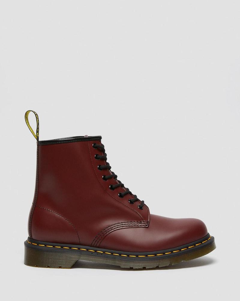 Dr Martens 1460 Smooth Læder Snørestøvler Herre Lyserød Rød | DK 534NWY